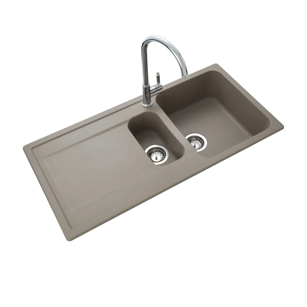 Rangemaster Loa 1.5 Bowl Igneous Granite Kitchen Sink with Reversible Drainer & Waste Kit - 1000 x 500mm