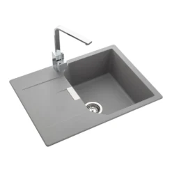 Rangemaster Mayon Ultra Compact 1 Bowl Igneous Granite Kitchen sink & Waste Kit with Reversible Drainer - 690 x 510mm