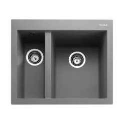 Rangemaster Oridian Inset 1.5 Bowl Igneous Granite Composite Kitchen Sink & Waste Kit - 590 x 500mm