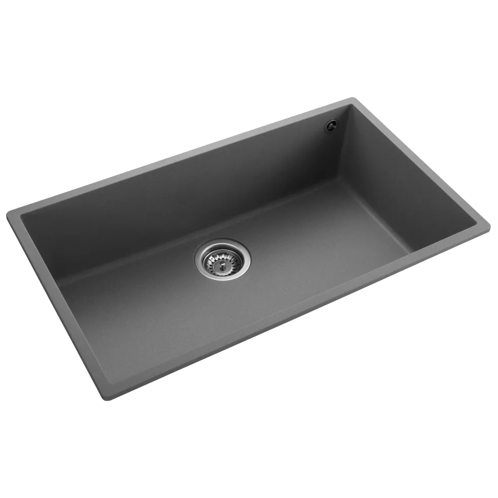 Rangemaster Oridian Undermount 1 Bowl Igneous Granite Composite Kitchen Sink & Waste Kit - 760 x 440mm