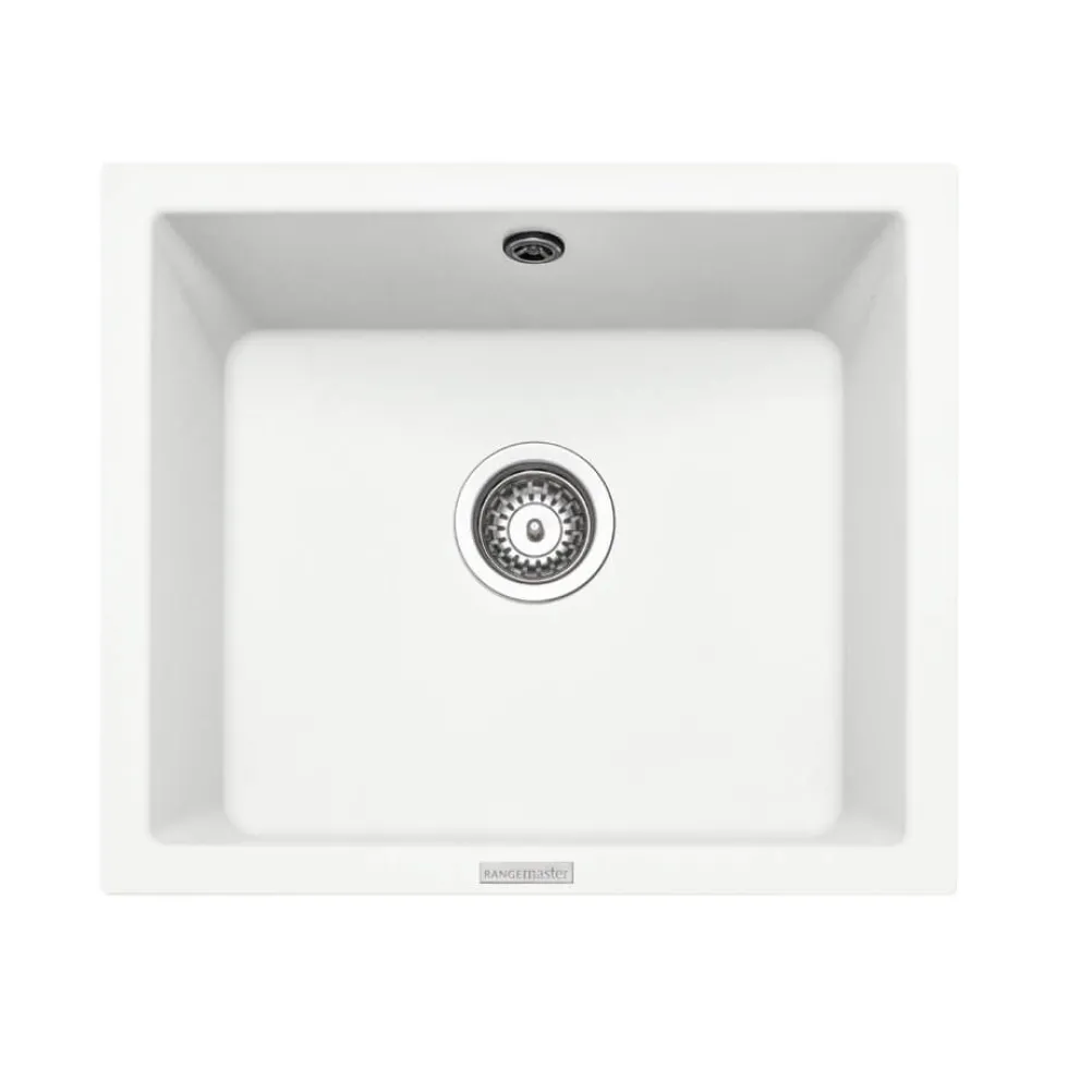 Rangemaster Paragon 1 Bowl Granite Composite Undermount Kitchen Sink & Waste Kit - 533 x 457mm