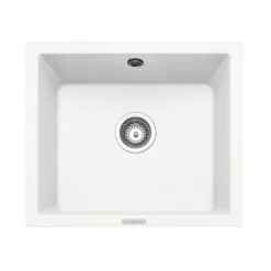 Rangemaster Paragon 1 Bowl Granite Composite Undermount Kitchen Sink & Waste Kit - 533 x 457mm
