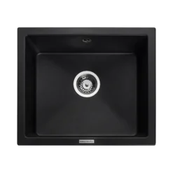 Rangemaster Paragon 1 Bowl Granite Composite Undermount Kitchen Sink & Waste Kit - 533 x 457mm