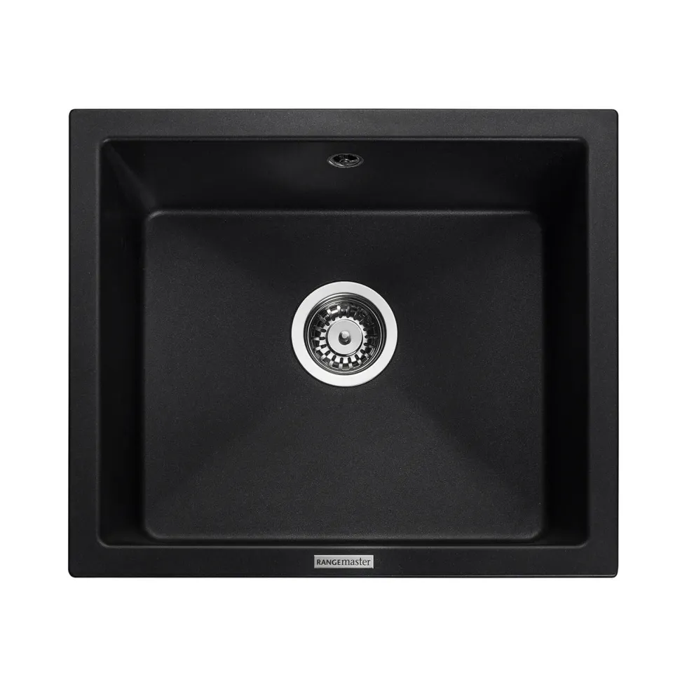 Rangemaster Paragon 1 Bowl Granite Composite Undermount Kitchen Sink & Waste Kit - 533 x 457mm