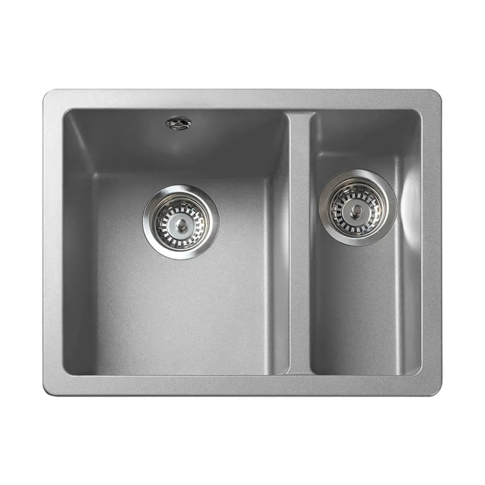 Rangemaster Paragon 1.5 Bowl Igneous Granite Composite Undermount Kitchen Sink & Waste Kit - 550 x 430mm