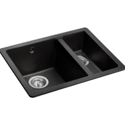 Rangemaster Paragon 1.5 Bowl Igneous Granite Composite Undermount Kitchen Sink & Waste Kit - 550 x 430mm