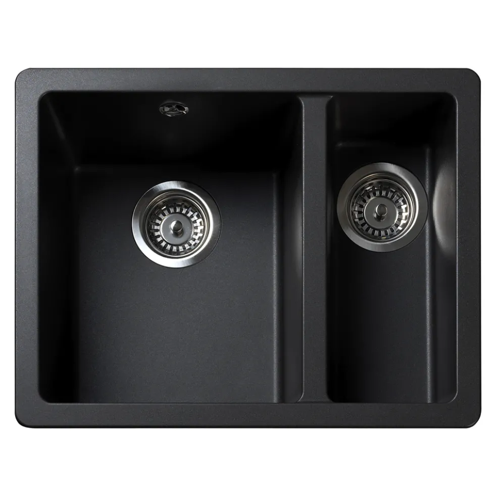 Rangemaster Paragon 1.5 Bowl Igneous Granite Composite Undermount Kitchen Sink & Waste Kit - 550 x 430mm