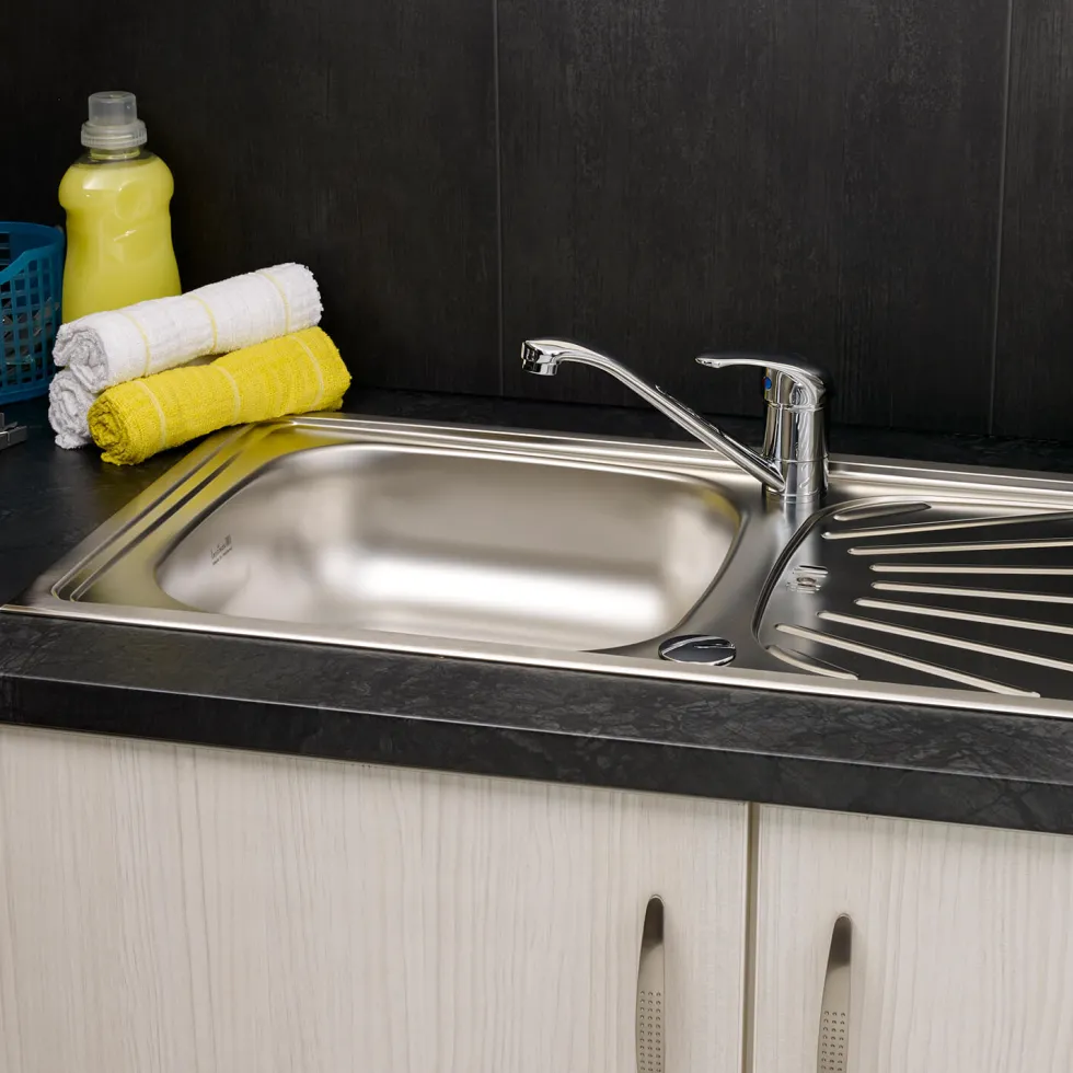 Reginox Alpha 10 Reversible Single Bowl Stainless Steel Inset Sink & Waste - 860 x 435mm