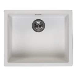 Reginox Amsterdam 50 Single Bowl Granite Composite Inset / Undermount Kitchen Sink & Waste Kit - 560 x 460mm