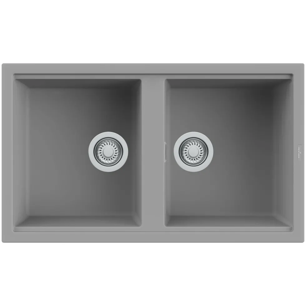 Reginox Best Double Bowl Granite Kitchen Sink & Waste Kit - 860 x 510mm