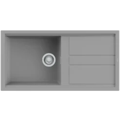 Reginox Best Single Bowl Granite Kitchen Sink with Reversible Drainer & Waste Kit - 1000 x 510mm