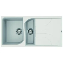 Reginox Ego 1.5 Bowl Composite Kitchen Sink with Reversible Drainer & Waste Kit - 1000 x 500mm