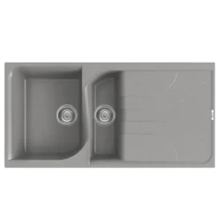 Reginox Ego 1.5 Bowl Composite Kitchen Sink with Reversible Drainer & Waste Kit - 1000 x 500mm