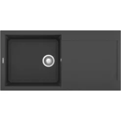 Reginox Elleci Easy 10 Large Single Bowl Granite Composite Inset Kitchen Sink & Waste - 1000 x 500mm
