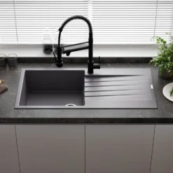 Reginox Harlem 1 Bowl Granite Composite Kitchen Sink & Waste Kit - 1000 x 500mm