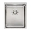 Reginox Houston 34x40 Single Bowl Stainless Steel Inset / Undermount Kitchen Sink & Waste Kit - 380 x 440mm
