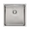 Reginox Houston 40x40 Single Bowl Stainless Steel Inset / Undermount Kitchen Sink & Waste Kit - 440 x 440mm