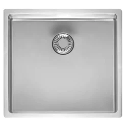 Reginox New Jersey Accessible Shallow Single Bowl Stainless Steel Inset / Undermount Kitchen Sink & Waste Kit - 440 x 410mm