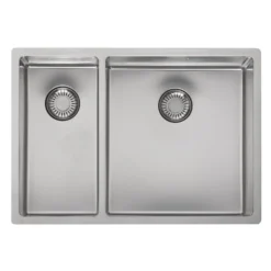Reginox New Jersey 1.5 Bowl Stainless Steel Inset / Undermount Kitchen Sink & Waste - 580 x 410mm