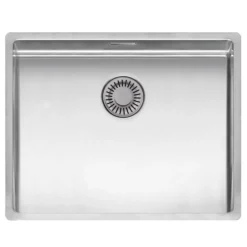 Reginox New York 1 Bowl Large Undermount or Inset Stainless Steel Kitchen Sink & Integrated Waste - 540 x 440mm