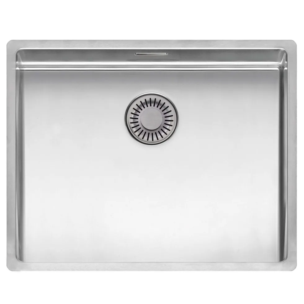 Reginox New York 1 Bowl Large Undermount or Inset Stainless Steel Kitchen Sink & Integrated Waste - 540 x 440mm