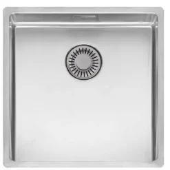 Reginox New York 1 Bowl Undermount or Inset Stainless Steel Kitchen Sink & Integrated Waste - 440 x 440mm