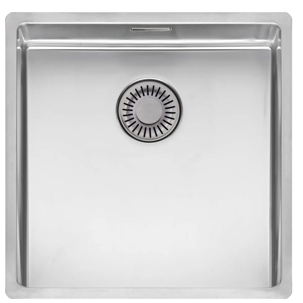 Reginox New York 1 Bowl Undermount or Inset Stainless Steel Kitchen Sink & Integrated Waste - 440 x 440mm
