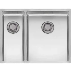 Reginox New York 1.5 Bowl Undermount or Inset Stainless Steel Kitchen Sink and Integrated Waste - 580 x 440mm