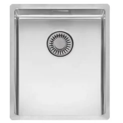 Reginox New York 1 Bowl Undermount or Inset Stainless Steel Kitchen Sink and Integrated Waste - 380 x 440mm