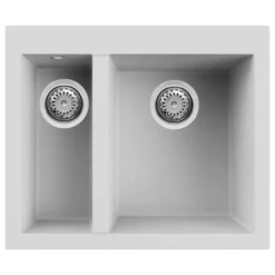 Reginox Quadra 325 1.5 Bowl Granite Composite Undermount Kitchen Sink & Waste Kit - 560 x 440mm