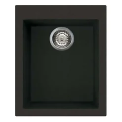 Reginox Quadra Compact Single Bowl Granite Composite Undermount Kitchen sink & Waste Kit - 380 x 440mm