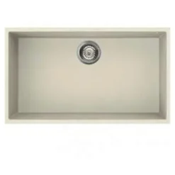 Reginox Quadra Large Single Bowl Granite Composite Undermount Kitchen Sink & Waste Kit - 760 x 440mm