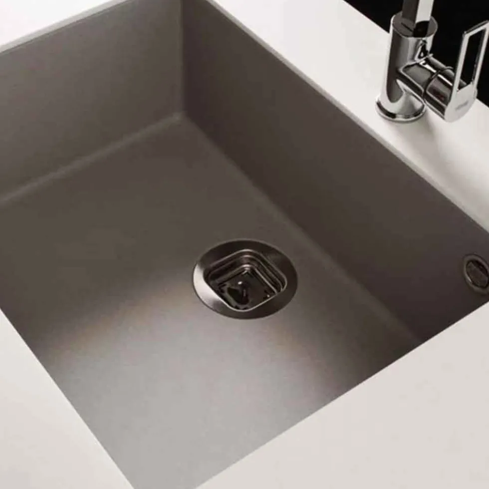Reginox Quadra Single Bowl Granite Composite Undermount Kitchen Sink & Waste Kit - 540 x 440mm