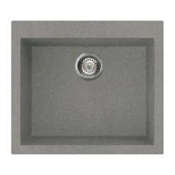 Reginox Quadra Single Bowl Granite Composite Undermount Kitchen Sink & Waste Kit - 540 x 440mm