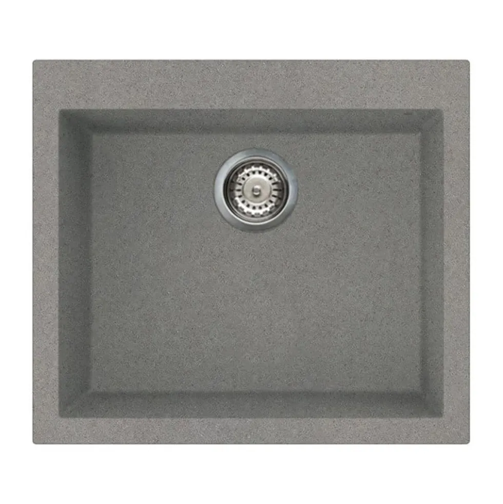Reginox Quadra Single Bowl Granite Composite Undermount Kitchen Sink & Waste Kit - 540 x 440mm