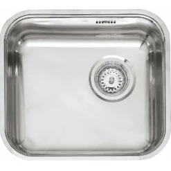 Reginox Single Bowl Stainless Steel Undermount or Inset Kitchen Sink & Waste - 445 x 393mm