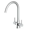 Reginox Thames WRAS Approved Twin Lever Kitchen Sink Mixer Tap - Chrome