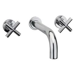 Sagittarius Avant Wall Mounted 3 Hole Basin Mixer with 160mm Spout