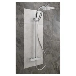 Sagittarius Curve Exposed Thermostatic Shower Valve and Rigid Riser Kit