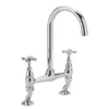 Sagittarius Kensington Bridge Mixer Tap - White