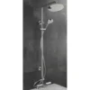 Sagittarius Logic Deck Mounted Thermostatic Bath Filler with Rigid Riser Shower Kit