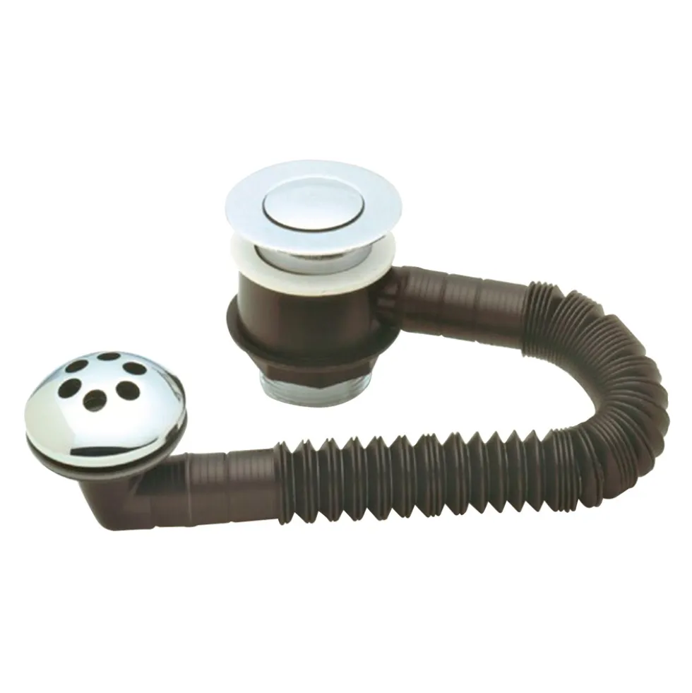 Sagittarius Sprung Bath Waste with Dome Overflow Cover