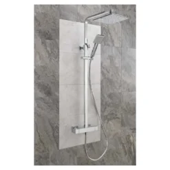 Sagittarius Stark Cube Deluxe Exposed Thermostatic Shower Valve And Rigid Riser Kit