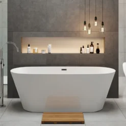 Sebastian Acrylic White Freestanding Bath - 1500 x 700mm