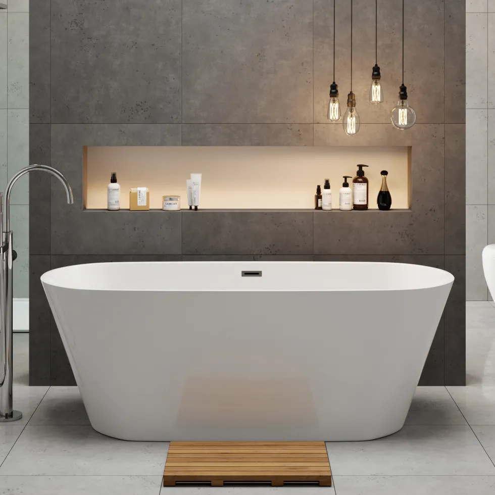 Sebastian Acrylic White Freestanding Bath - 1500 x 700mm