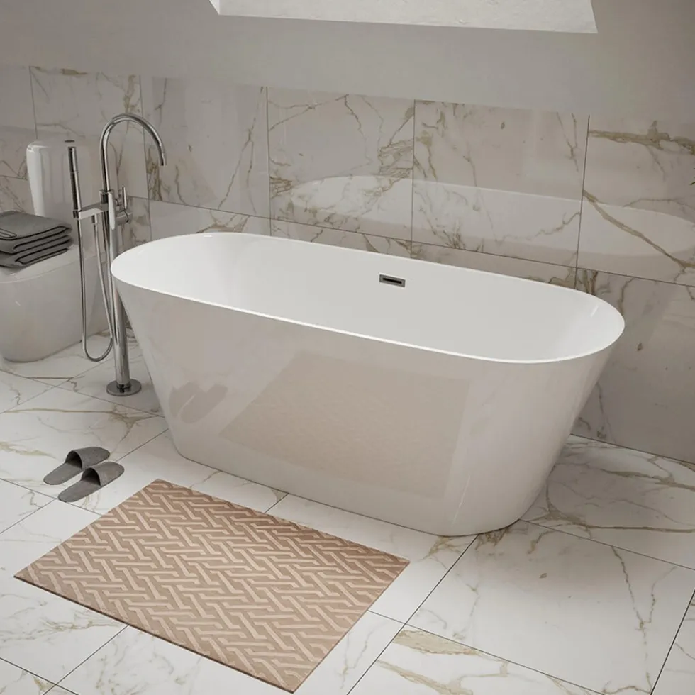 Sebastian Acrylic White Freestanding Bath - 1500 x 700mm
