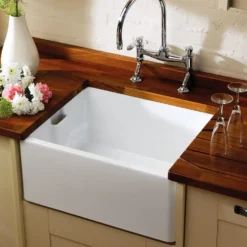 Shaws Classic Belfast Ceramic Single Bowl Kitchen Sink - 595 x 460mm