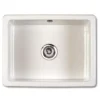 Shaws Classic Inset or Undermount White Ceramic Single Bowl Kitchen Sink - 595mm x 460mm