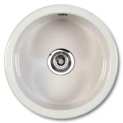 Shaws Classic Round Ceramic Single Bowl Kitchen Sink - 460mm