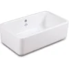 Shaws Contemporary Butler White Ceramic Large Single Bowl Kitchen Sink - 795mm x 460mm